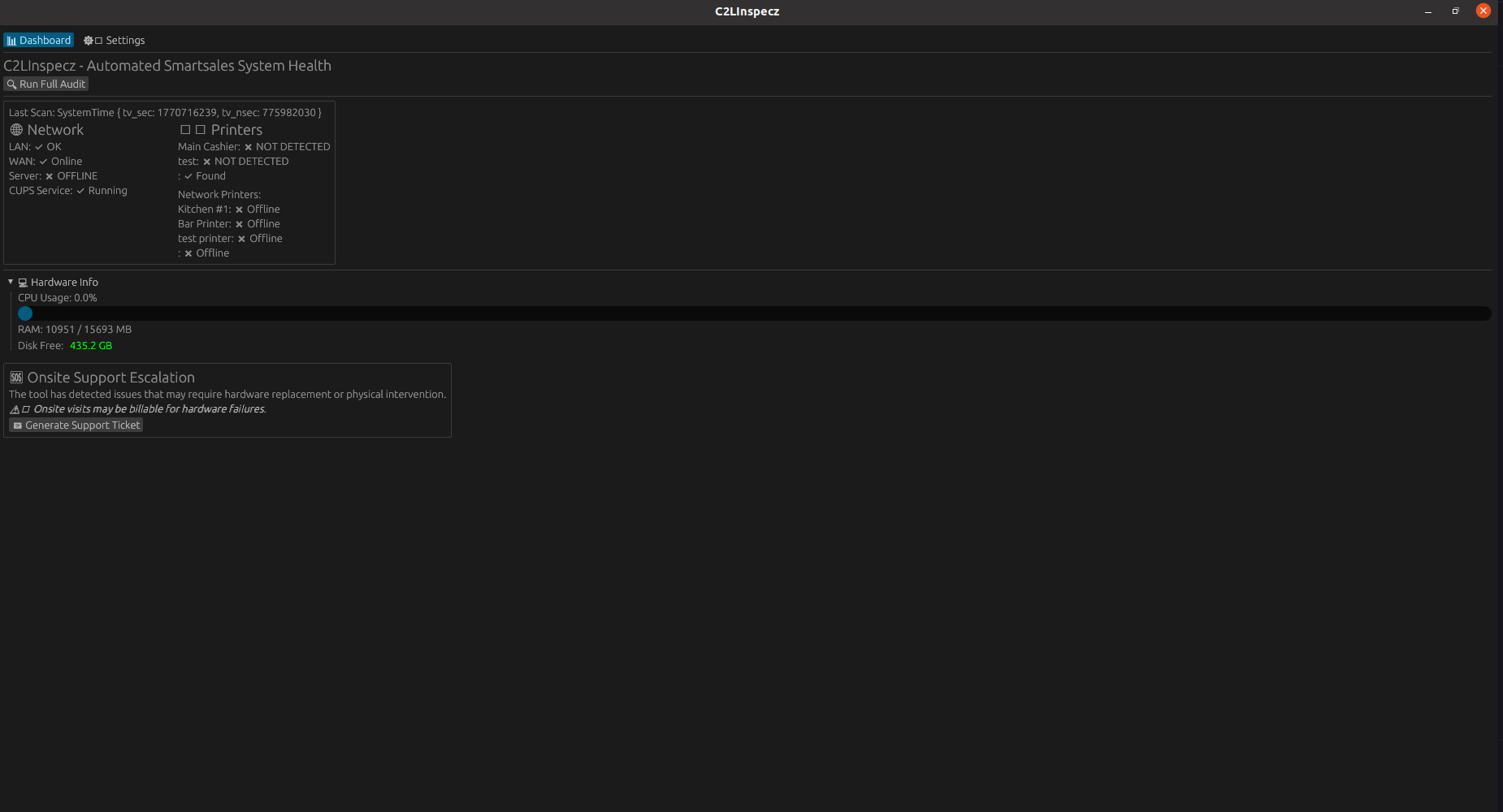 C2LInspecz Dashboard